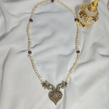 Collier Djewher Perles & Pendentif Cœur Ottoman Couronné
