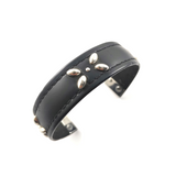 Bracelet en cuir cn paris rigide en acier Inoxydable et