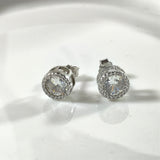 Prestige Solitaire Silver Earrings – Luxury Sparkle Zircon
