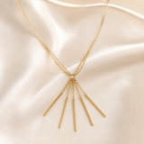 Collier Femme Plaqué Or CN – Pendentif Cascade Élégance Moderne