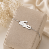 Bracelet Chaîne Pendentif Crocodile
