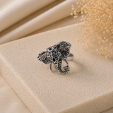 Bague Éléphant Artistique en Acier – Style Bohème Chic