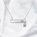 Collier en Argent 925  Étoile Filante  – Minimalisme & Charme Céleste