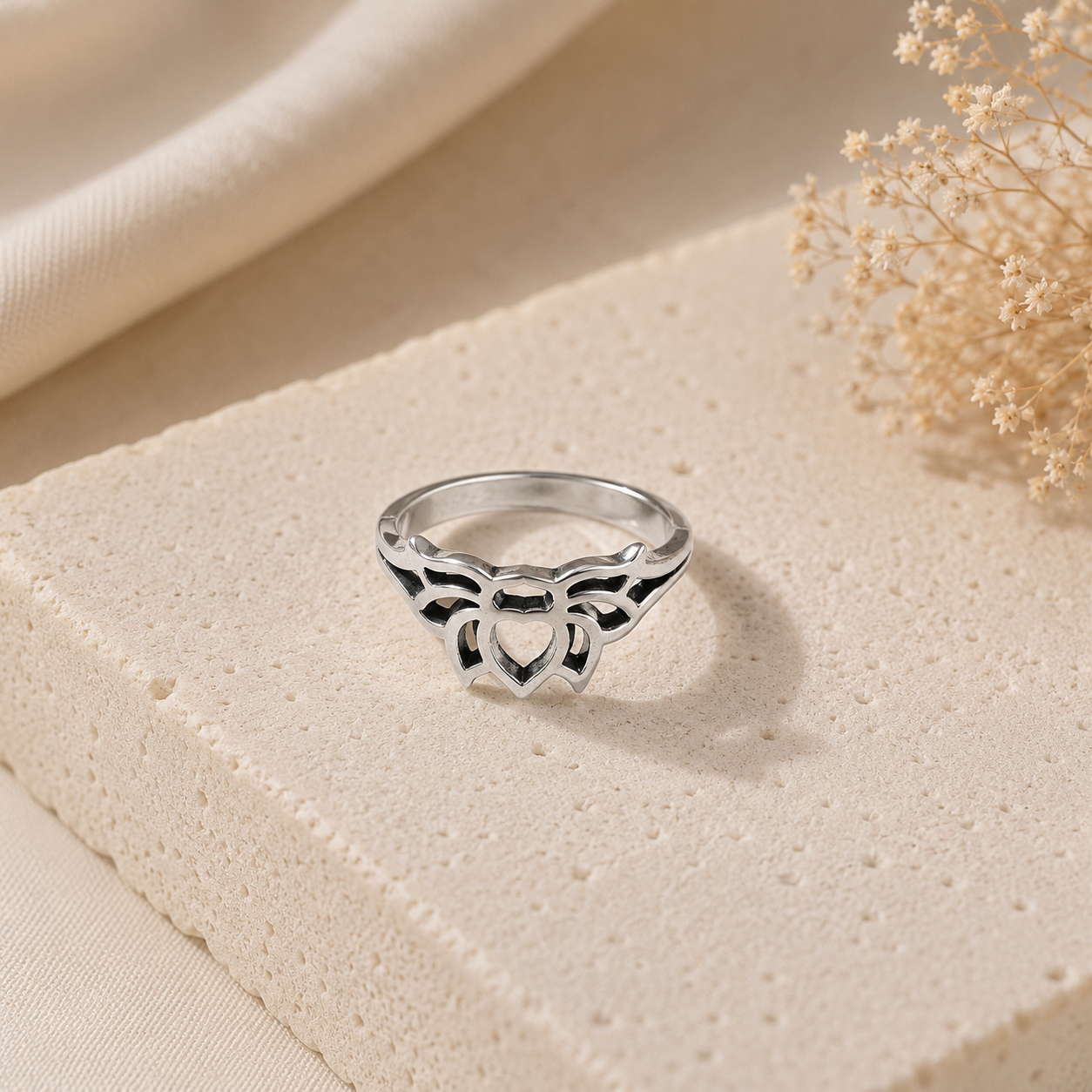 Stainless Steel Butterfly Ring – Fine & Modern Elegance