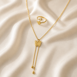 Set Collier & Bague PapillonAcier inoxydable