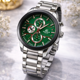 Men's Racing Green Chronograph Watch – Premium Sporty Elegance