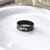 Love Elegance Ring – Premium Black Steel