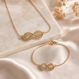 Ensemble Infini Plaqué Or – Collier & Bracelet Xuping