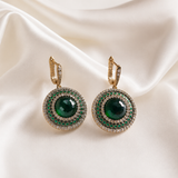 Boucles d'Oreilles en Bronze – Pierre Élégance Vintage