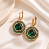 Boucles d'Oreilles en Bronze – Pierre Élégance Vintage