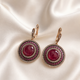 Boucles d'Oreilles en Bronze – Pierre Élégance Vintage