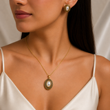 Parure Perle Vintage – Collier & Boucles d'Oreilles