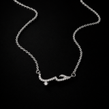 Collier Calligraphie Arabe "Hob" – Acier & Zircons
