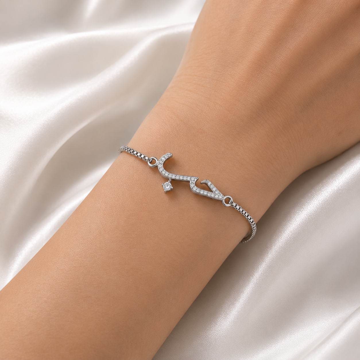 Bracelet Calligraphie Arabe – Zircons