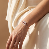Bracelet Duo de cercles entrelacés