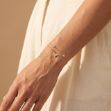 Bracelet Ailes – Deux rangs, papillon et étoiles