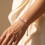 Bracelet Ajustable à Motifs Nœuds Scintillants
