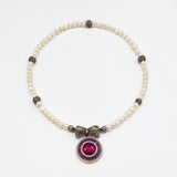 Collier Djewher Perles & Pendentif Corail Rouge Ottoman