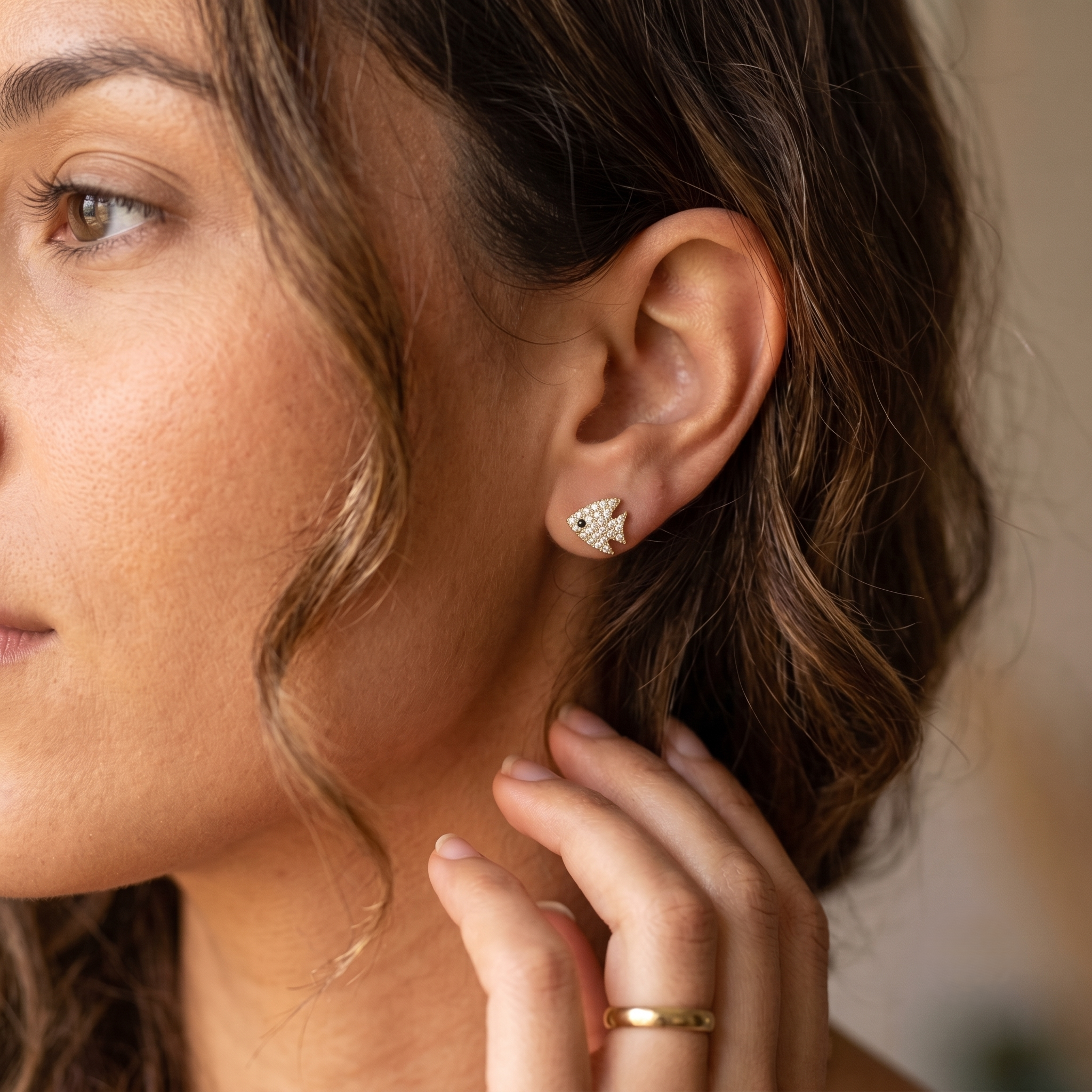 Boucles d’oreilles Poisson scintillant xuping