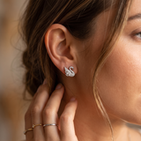 Boucles d’oreilles cygne scintillant en argent 925
