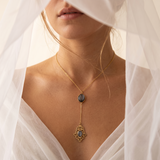 Collier Kenza en acier inoxydable à main de Fatma noire