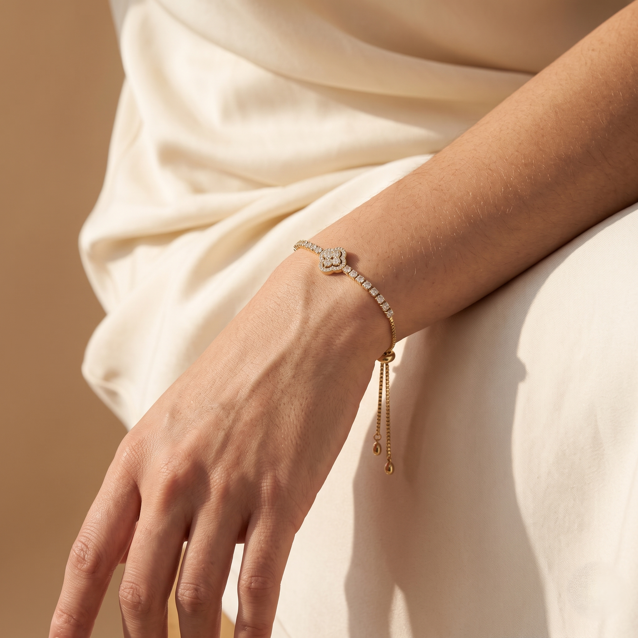 Bracelet Trèfle scintillant
