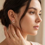 Boucles d’oreilles Éclat – motif ajouré doré xuping