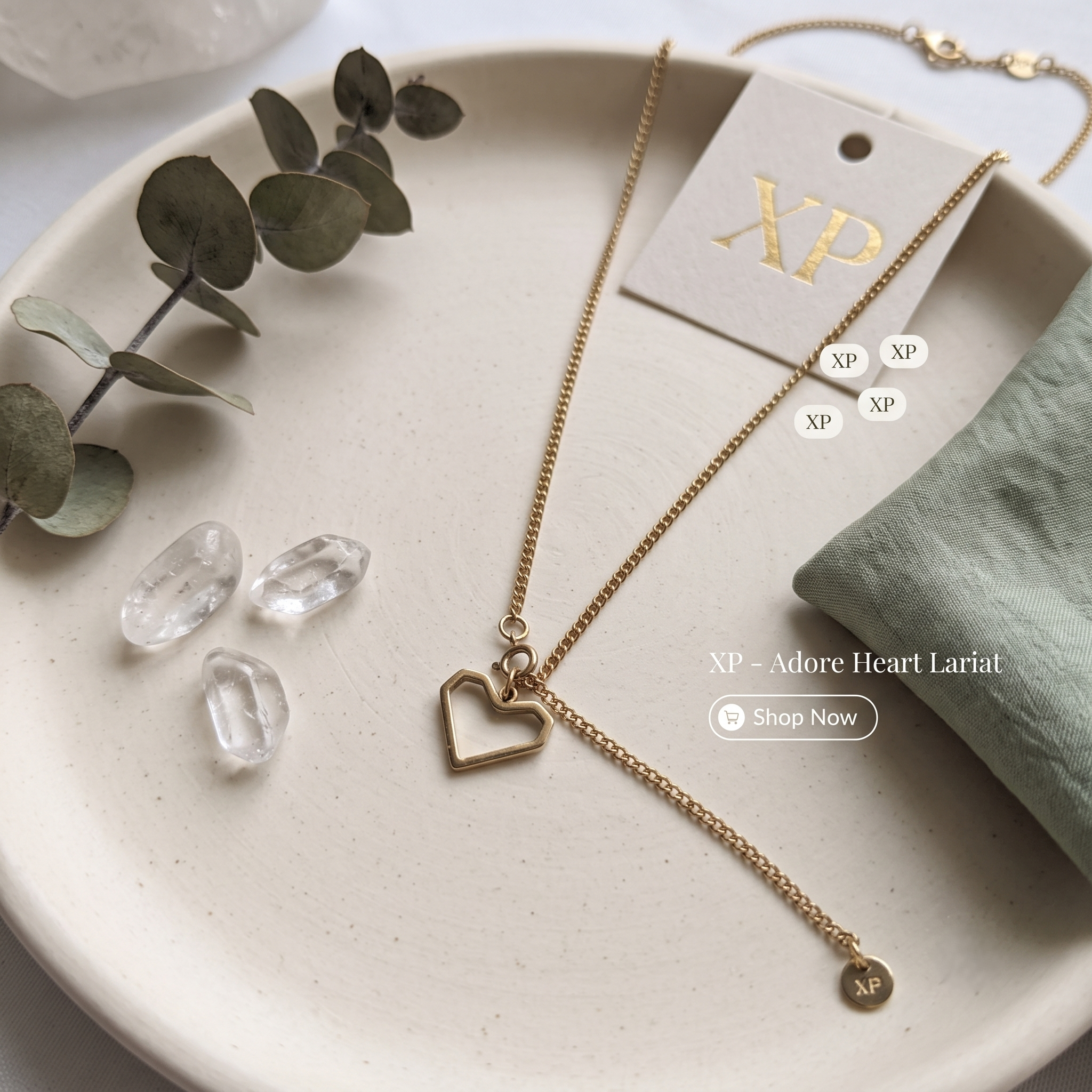 Collier Cœur Épure – couleur dorée