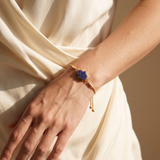 Bracelet Khamsa bleu scintillant