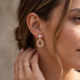 Boucles d’oreilles plaqué or à cercle étoilé – CN Paris