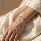 Bracelet éclat à motifs feuilles