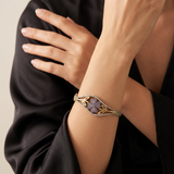 Bracelet floral en bronze et argent 925
