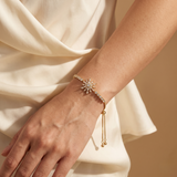 Bracelet Fleur étoilée scintillante