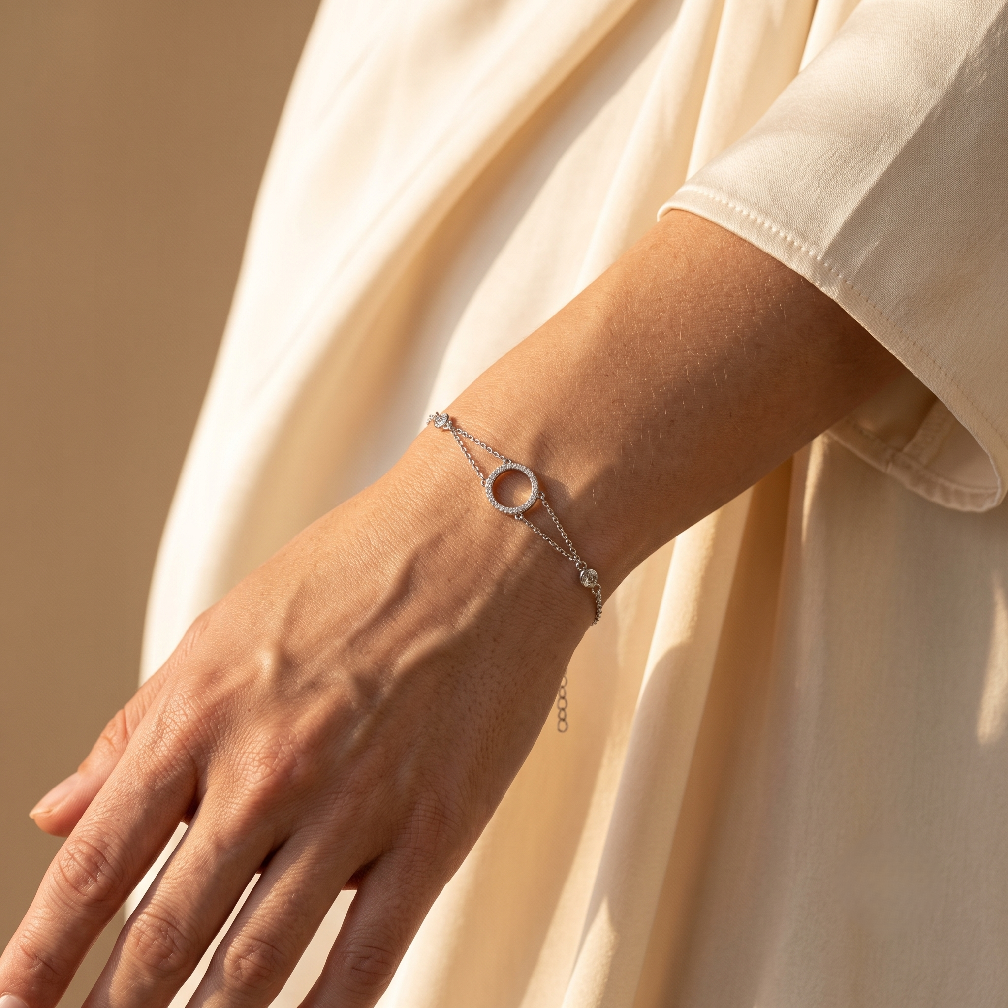 Bracelet Éclat – Cercle argenté