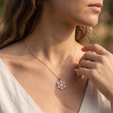 Collier à pendentif flocon scintillant