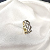 Bague “Élégance Entrelacée” en Plaqué Or