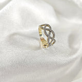 Bague “Élégance Entrelacée” en Plaqué Or