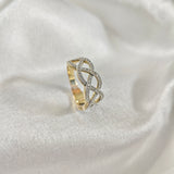 Bague “Élégance Entrelacée” en Plaqué Or