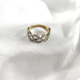 Bague “Élégance Entrelacée” en Plaqué Or