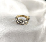 Bague “Élégance Entrelacée” en Plaqué Or