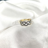 Bague “Élégance Entrelacée” en Plaqué Or