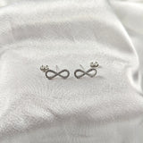925 Sterling Silver Pave Infinity Hoop Earrings