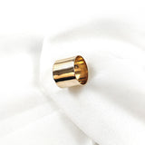 Bague large minimaliste en plaqué or – Garantie 10 ans