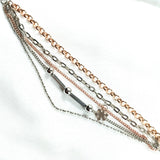 Bracelet Fantaisie Multi-Chaînes Chic Bicolore