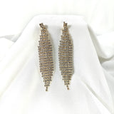 Boucles d’Oreilles Chandelier Dorées en Strass – Glamour & Élégance