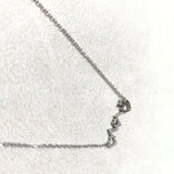 Chaîne Battement de Cœur – Argent Rhodié 925 & Détails Brillants