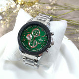 Men's Racing Green Chronograph Watch – Premium Sporty Elegance