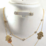 Collier Multi Main de Fatma Dorée – Charme & Protection Colorée