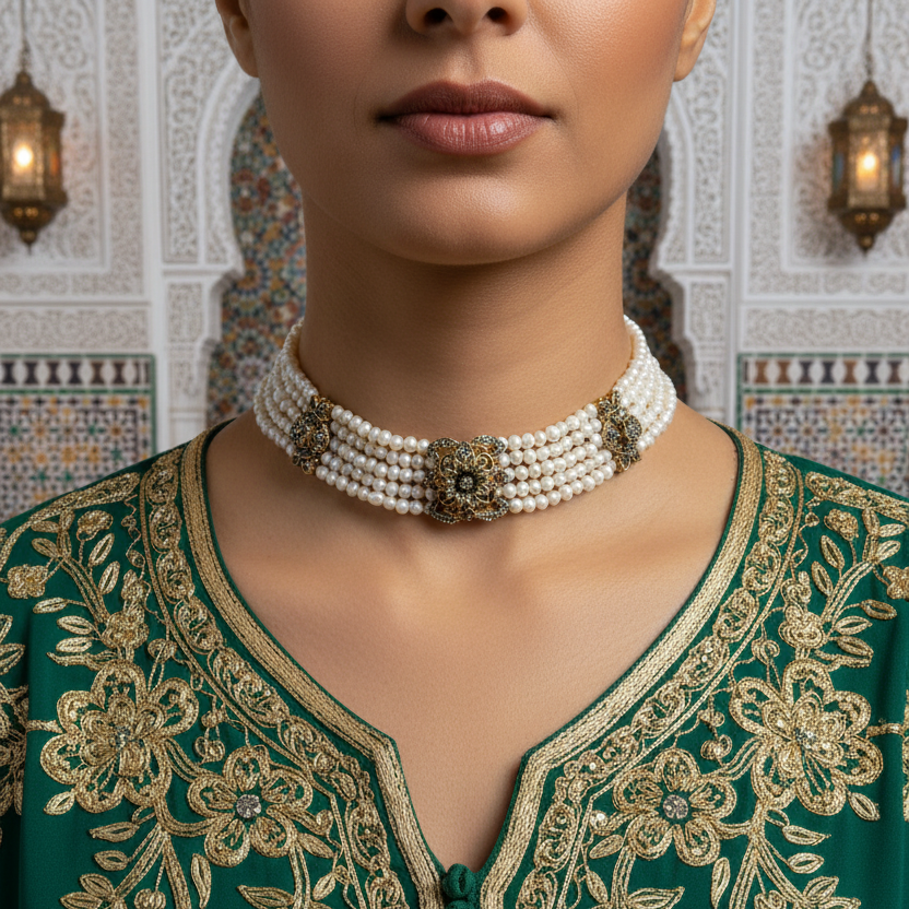 Collier Joher — Porté Ras du Cou, Décor Traditionnel