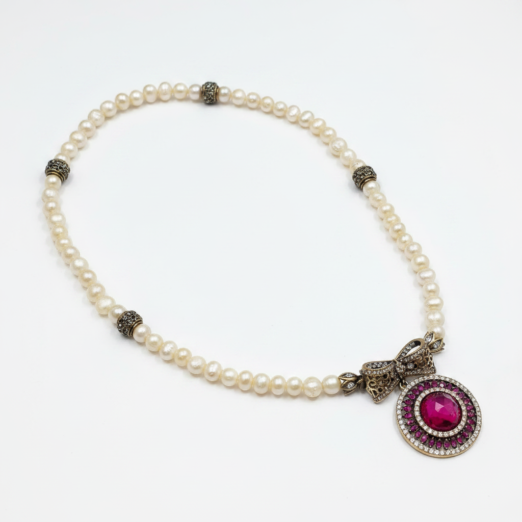 Collier Perles Corail — Version Pro Studio